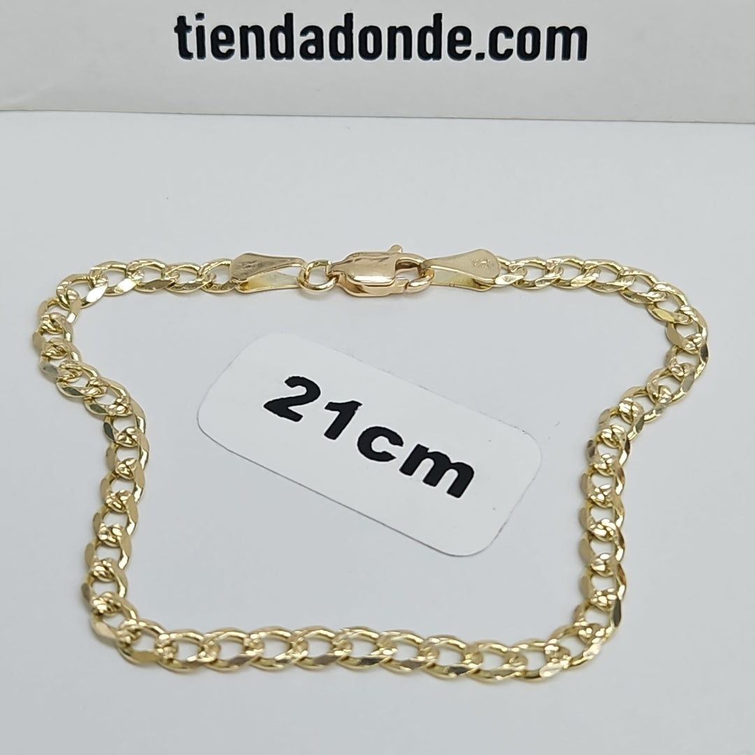 PULSERAS BARBADA ORO 14K 21 CM 5.3 GR (NUEVO)