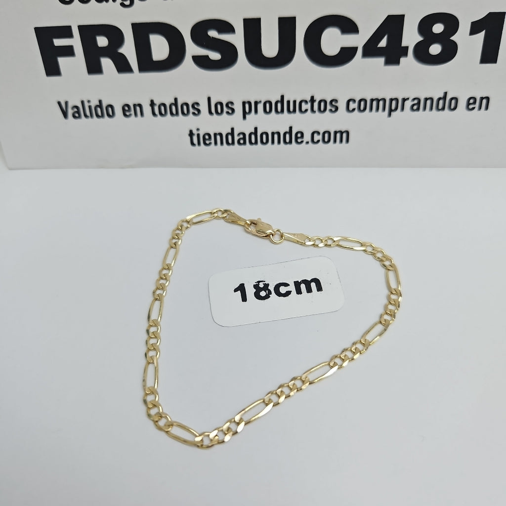 PULSERAS 3X1 ORO 14K 18 CM 2.9 GR (NUEVO)