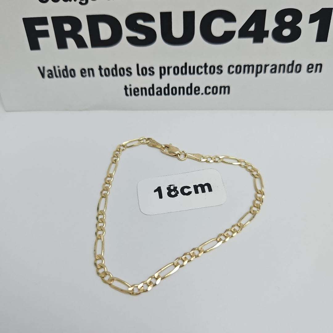 PULSERAS 3X1 ORO 14K 18 CM 2.9 GR (NUEVO)
