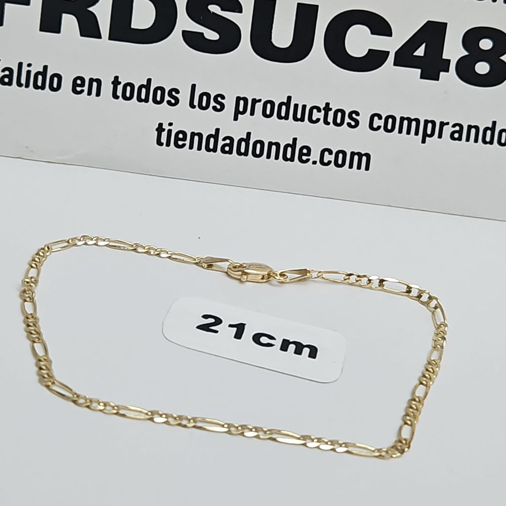 PULSERAS 3X1 ORO 14K 21 CM 2.1 GR (NUEVO)