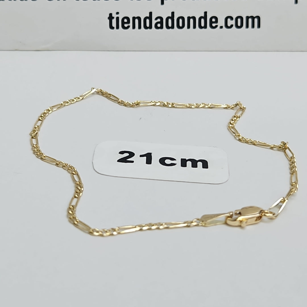 PULSERA 3X1 ORO 14K 21 CM 1.7 GR (NUEVO)