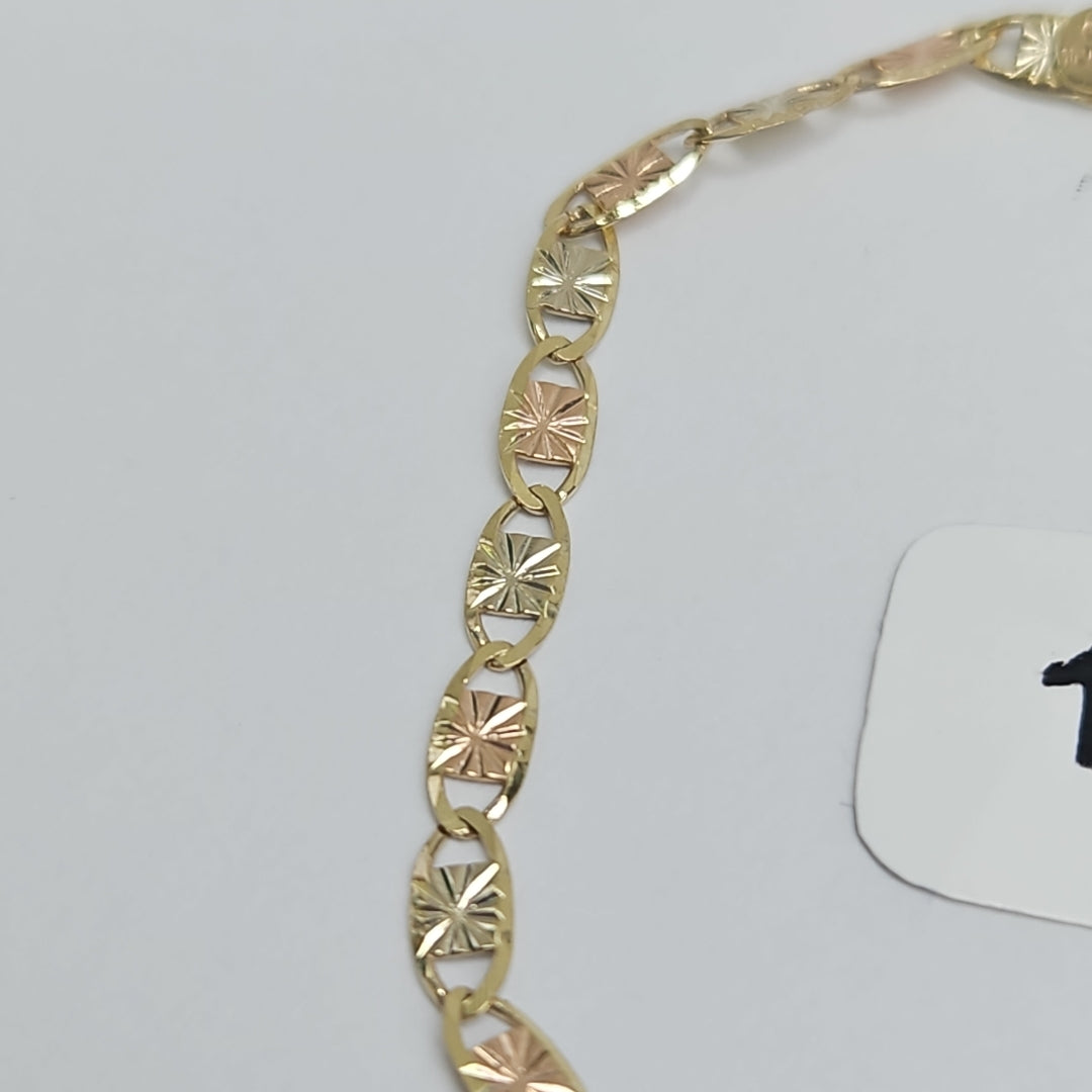 PULSERAS TEJIDO GUCHI ORO 10K 16 CM 2.6 GR (NUEVO)