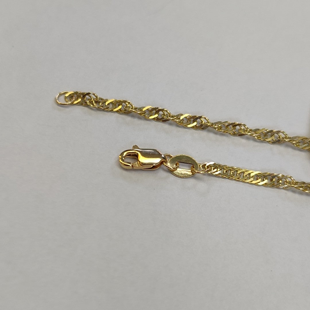 PULSERAS TEJIDO MEDIO TZL ORO 14K 18 CM 1.9 GR (NUEVO)