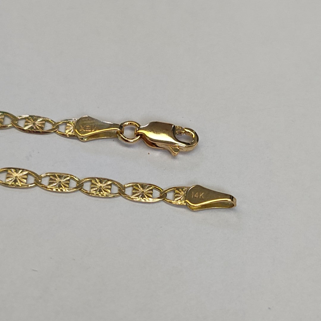 PULSERAS GUCHI ORO 14K 18 CM 2.9 GR (NUEVO)