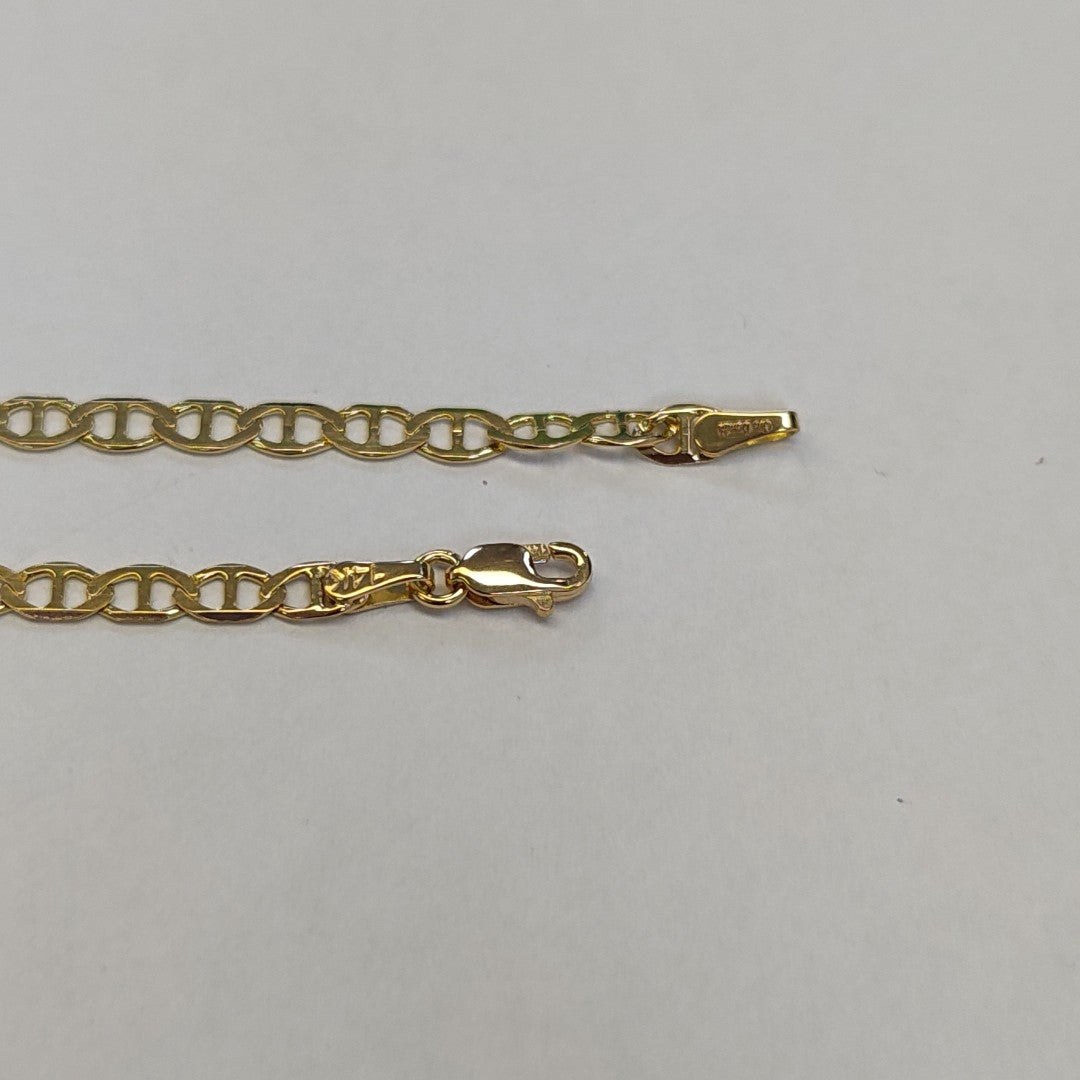 PULSERAS TEJIDO MARINERA ORO 14K 21 CM 3.4 GR (NUEVO)
