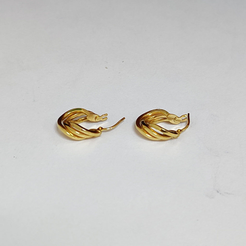 ARRACADAS PAR ORO 10 K 1.6 GRMS (SEMINUEVO)