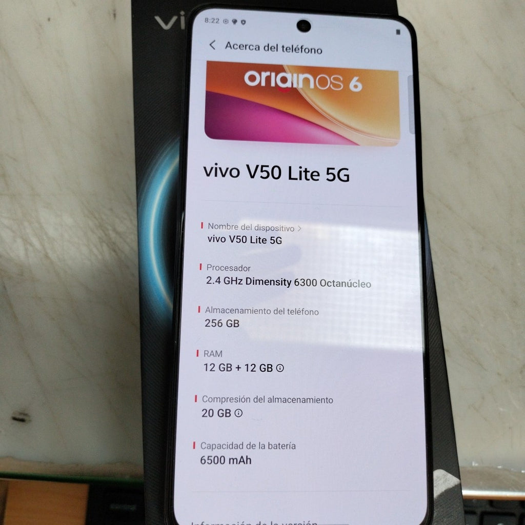 CELULAR VIVO V50 LITE 5G V2440 (2025) 256 GB 12 GB RAM (SEMINUEVO)