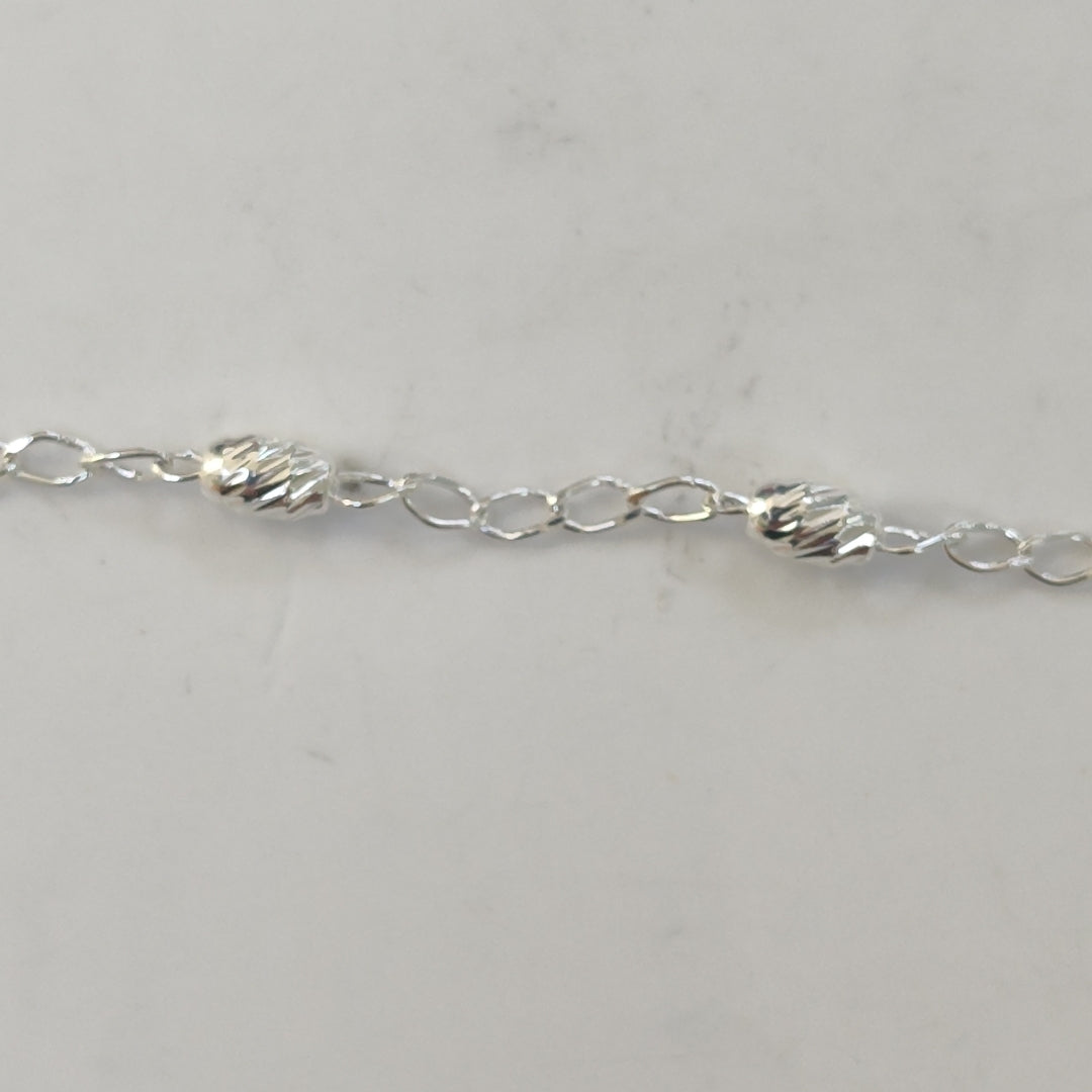 PULSERA TEJIDO TEJIDO ESPECIAL PLATA .925 18 CM 1.6 GR (NUEVO)