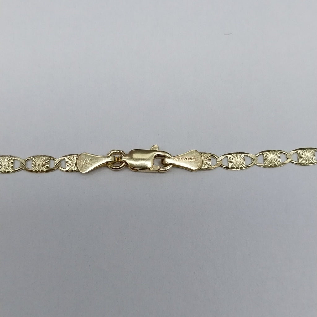 CADENAS TEJIDO GUCHI ORO 14K 55 CM 7.2 GR (NUEVO)