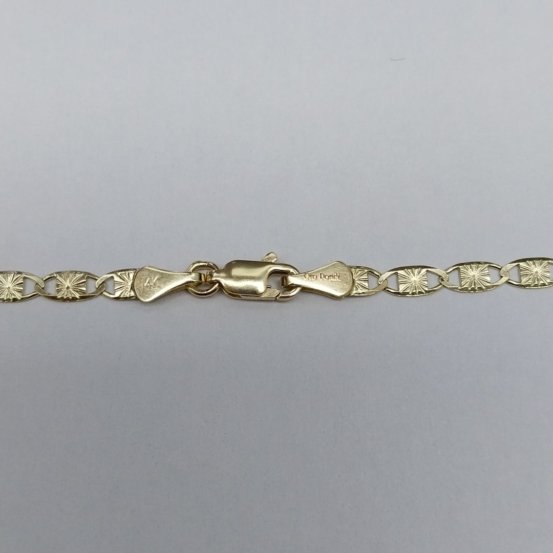CADENAS TEJIDO GUCHI ORO 14K 55 CM 7.2 GR (NUEVO)