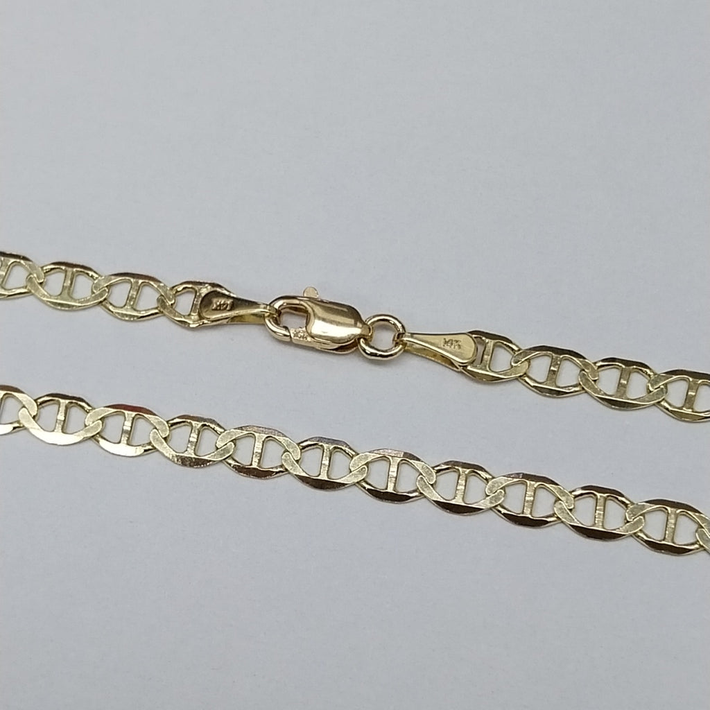 CADENAS TEJIDO MARINERA ORO 14K 55 CM 8 GR (NUEVO)