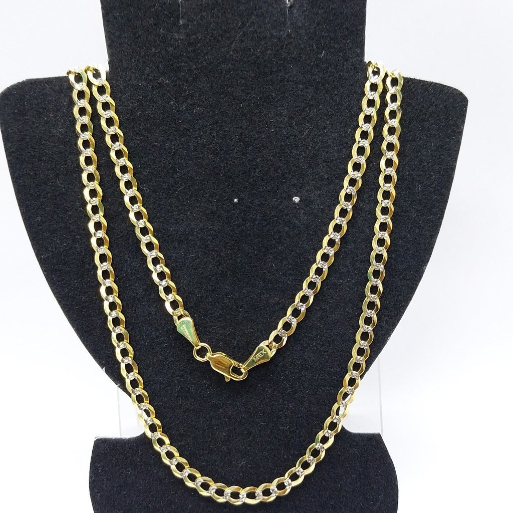 CADENAS BARBADA DIAMANTADA ORO 14K 60 CM 9.5 GR (NUEVO)