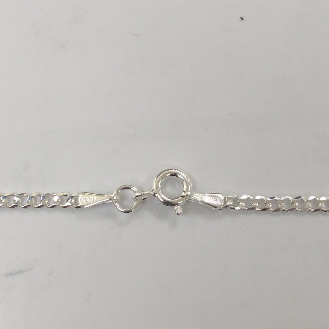 CADENA TEJIDO BARBADO PLATA .925 60 CM 5.6 GR (NUEVO)