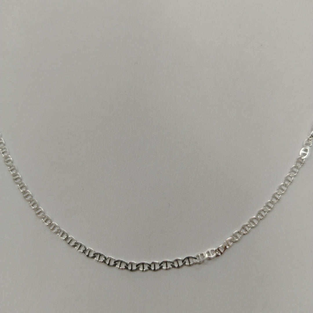 CADENA TEJIDO GUCHI PLATA .925 60 CM 4 GR (NUEVO)