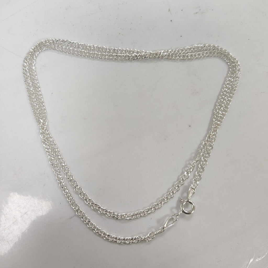 CADENA TEJIDO ESLABONES PLATA .925 55 CM 4.2 GR (NUEVO)