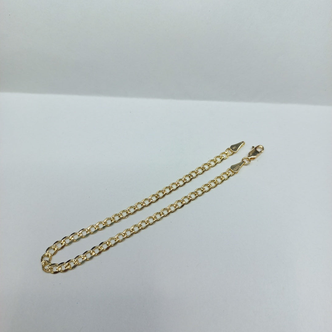 PULSERAS BARBADA ORO 14K 21 CM 5.2 GR (NUEVO)