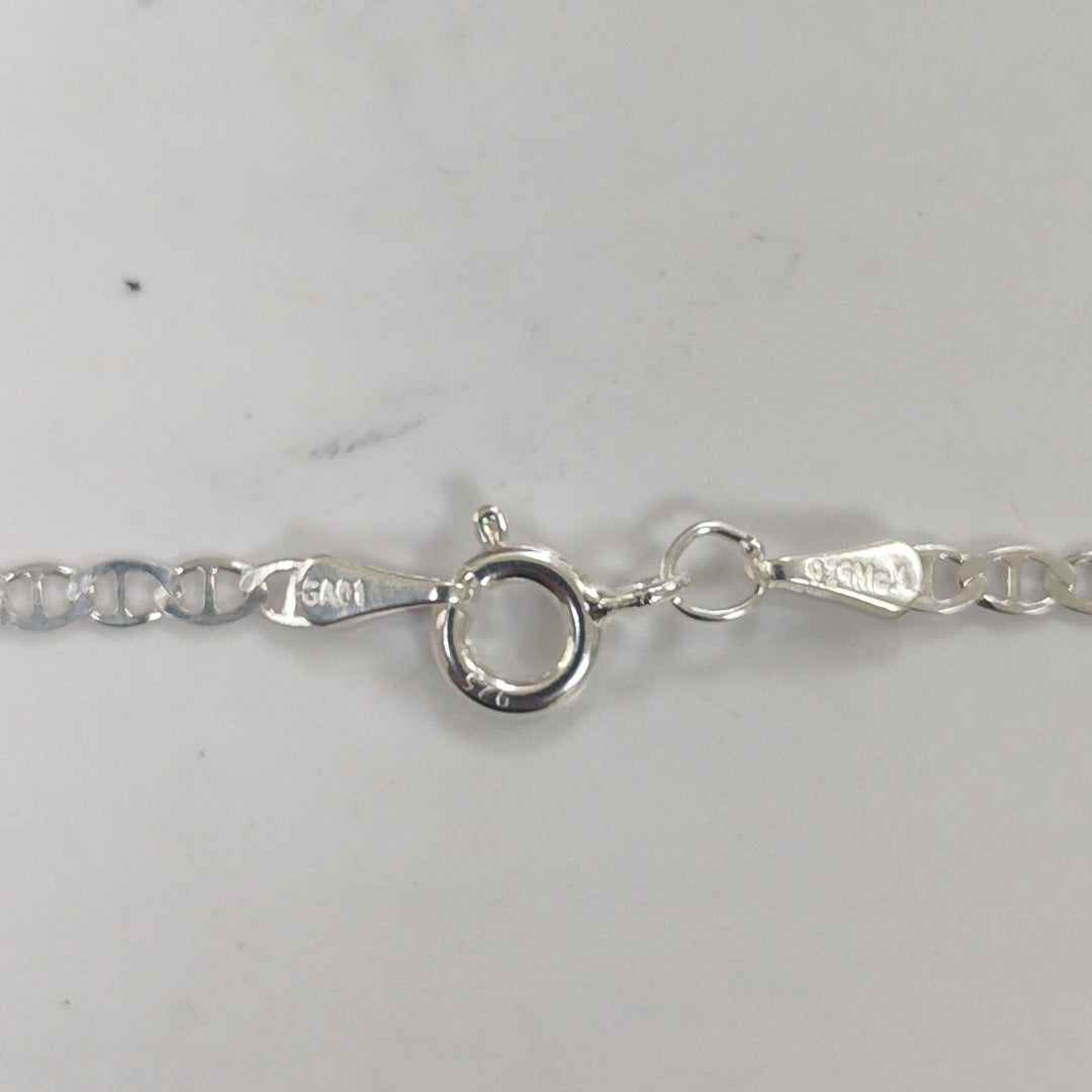 CADENA TEJIDO GUCHI PLATA .925 60 CM 4 GR (NUEVO)