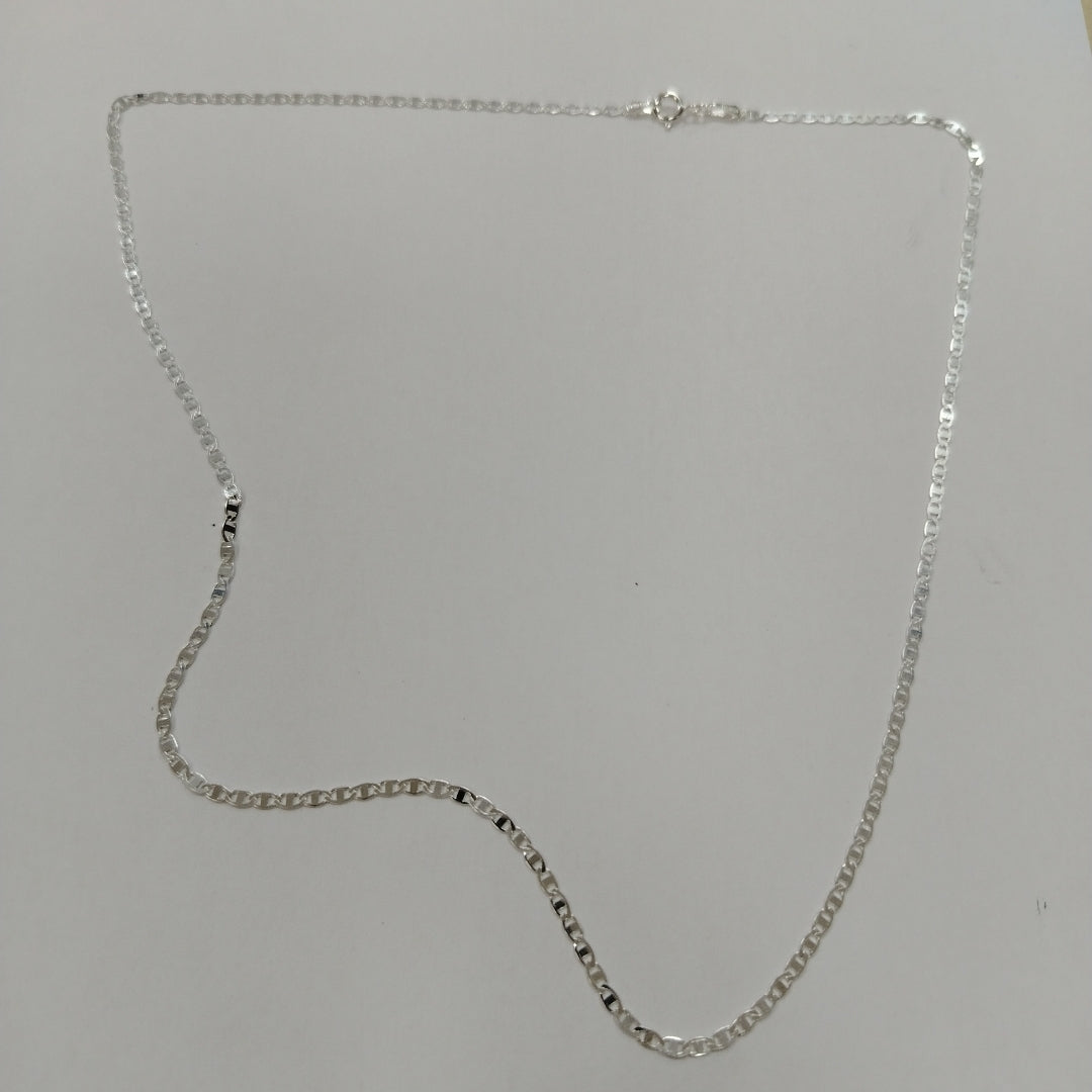 CADENA TEJIDO ESPEJO PLATA .925 55 CM 3.9 GR (NUEVO)