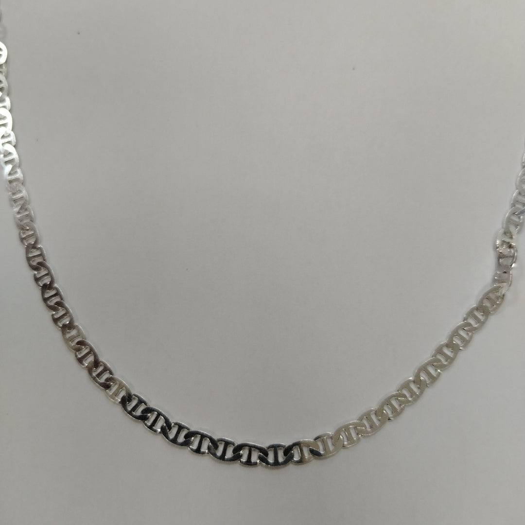 CADENA TEJIDO GUCHI PLATA .925 55 CM 12.2 GR (NUEVO)
