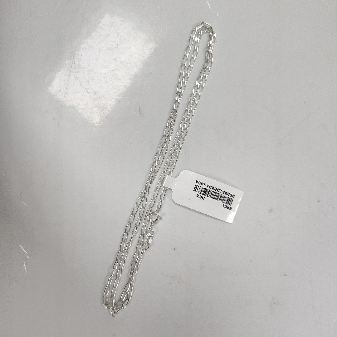 CADENA TEJIDO ESLABONES PLATA .925 55 CM 2.8 GR (NUEVO)