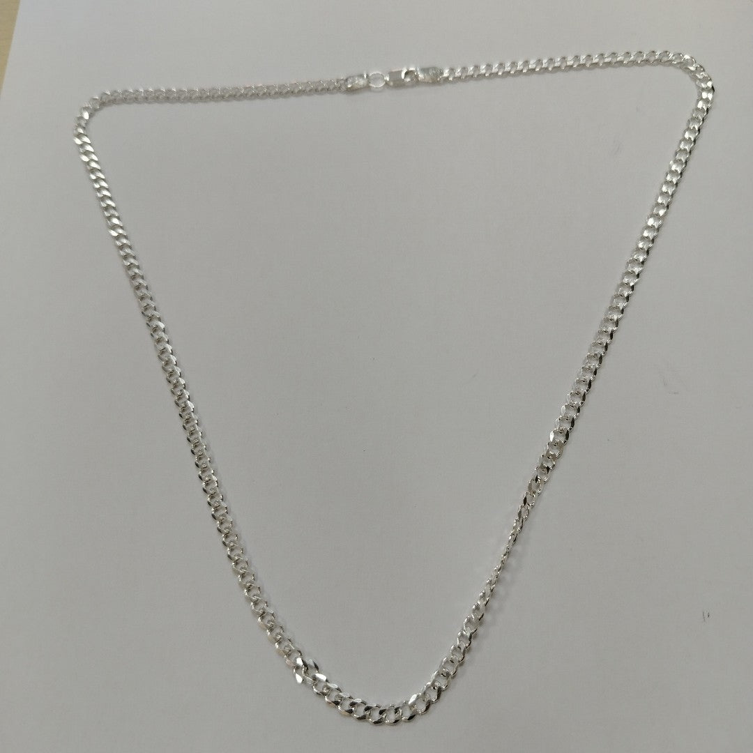 CADENA TEJIDO BARBADO PLATA .925 55 CM 12.9 GR (NUEVO)