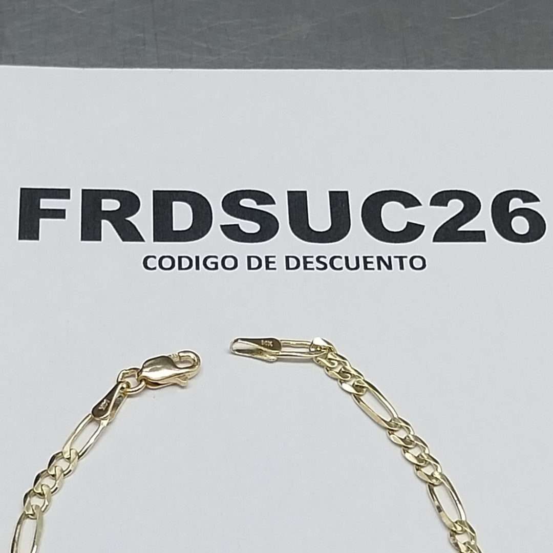 PULSERAS TEJIDO 3X1 ORO 14K 18 CM 2.8 GR (NUEVO)