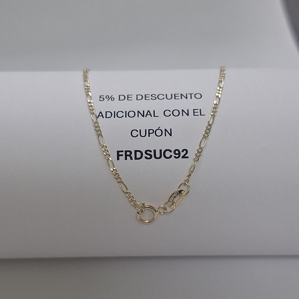 CADENAS TEJIDO 3X1 ORO 14K 55 CM 2.7 GR (NUEVO)