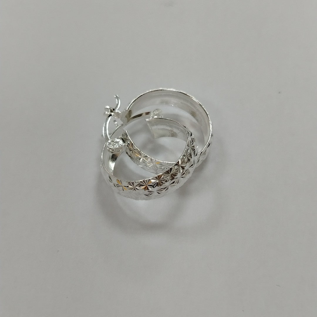 PAR ARRACADAS FACETADAS PLATA .925 3.5 GR (NUEVO)