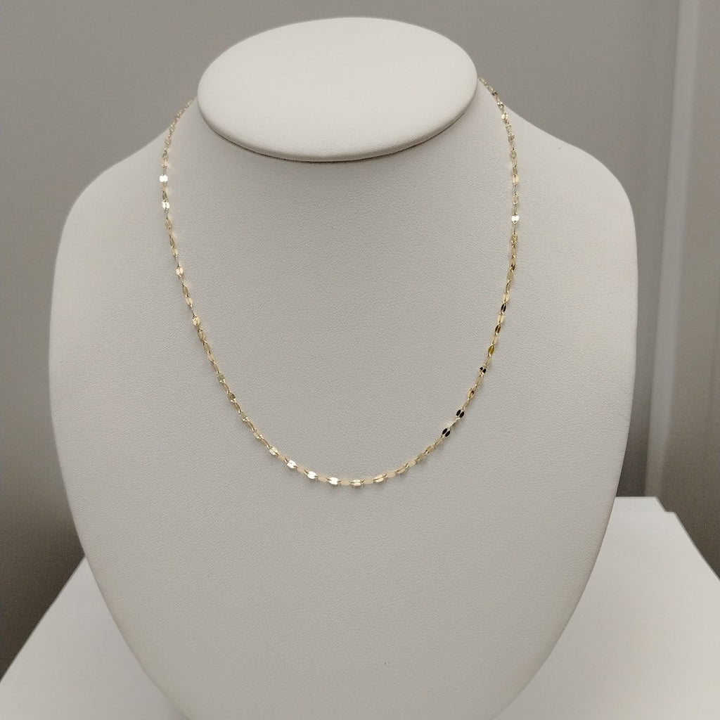 CADENAS TEJIDO ESPECIAL ORO 10K 40 A 45 CM 1 GR (NUEVO)