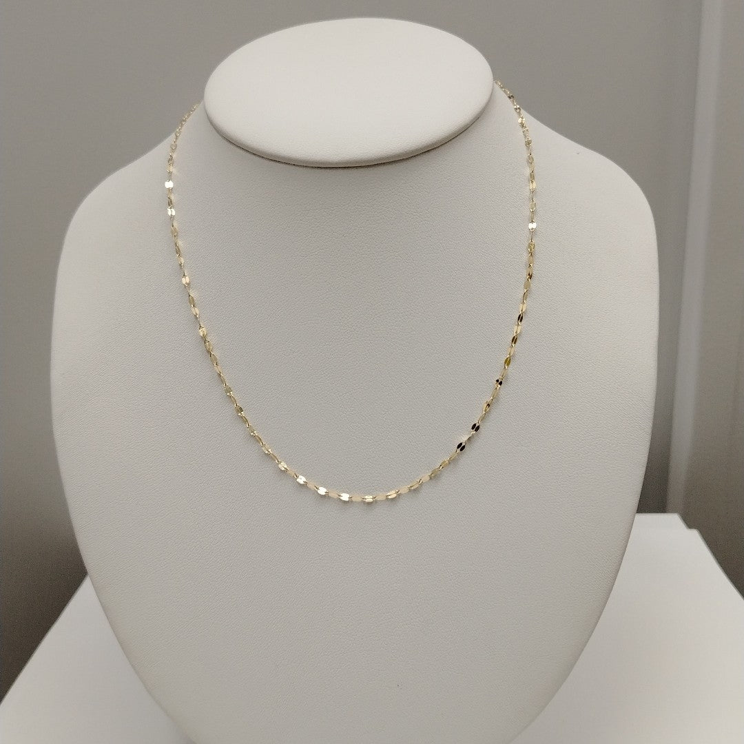 CADENAS TEJIDO ESPECIAL ORO 10K 40 A 45 CM 1 GR (NUEVO)