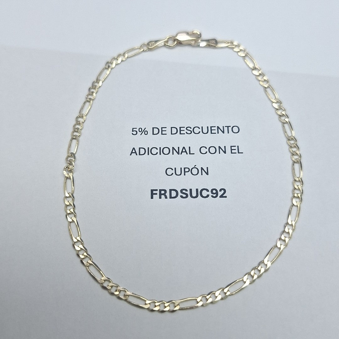 PULSERAS 3X1 ORO 14K 21 CM 2 GR (NUEVO)