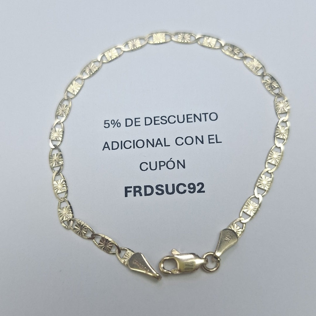 PULSERAS GUCHI ORO 14K 18 CM 2.8 GR (NUEVO)