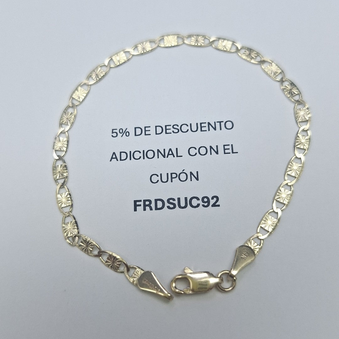 PULSERAS GUCHI ORO 14K 18 CM 2.8 GR (NUEVO)