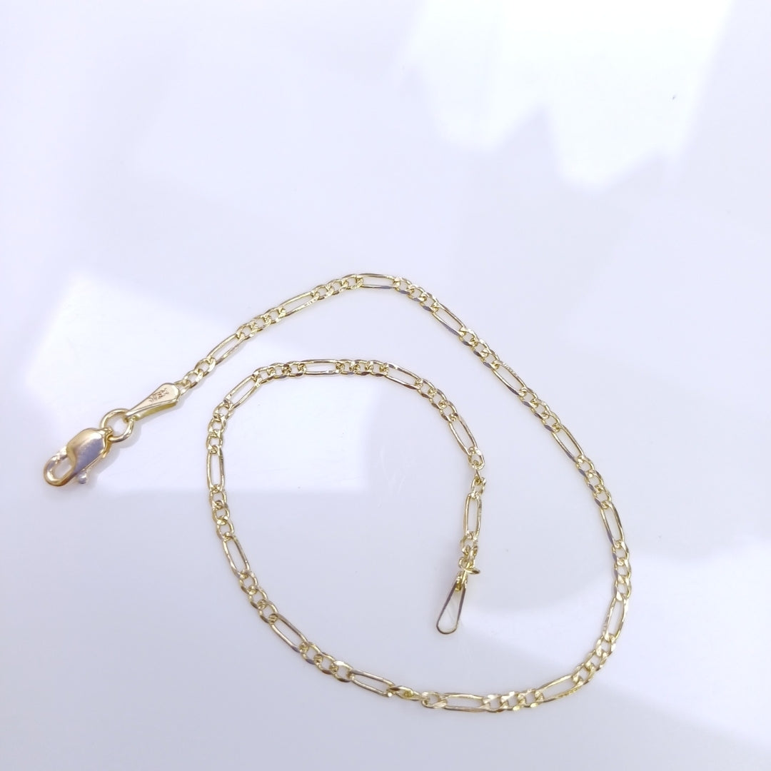 PULSERAS TEJIDO 3X1 ORO 14K 21 CM 1.7 GR (NUEVO)