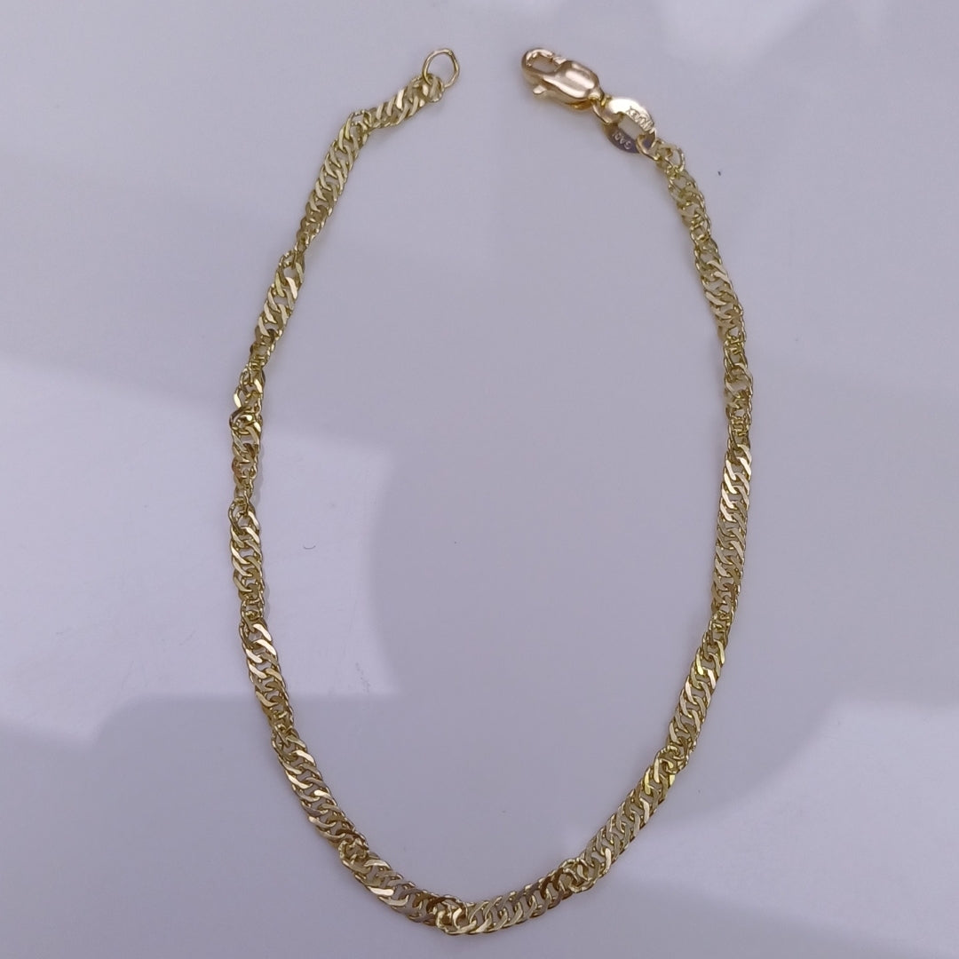 PULSERAS TEJIDO MEDIO TZL ORO 14K 18 CM 1.9 GR (NUEVO)