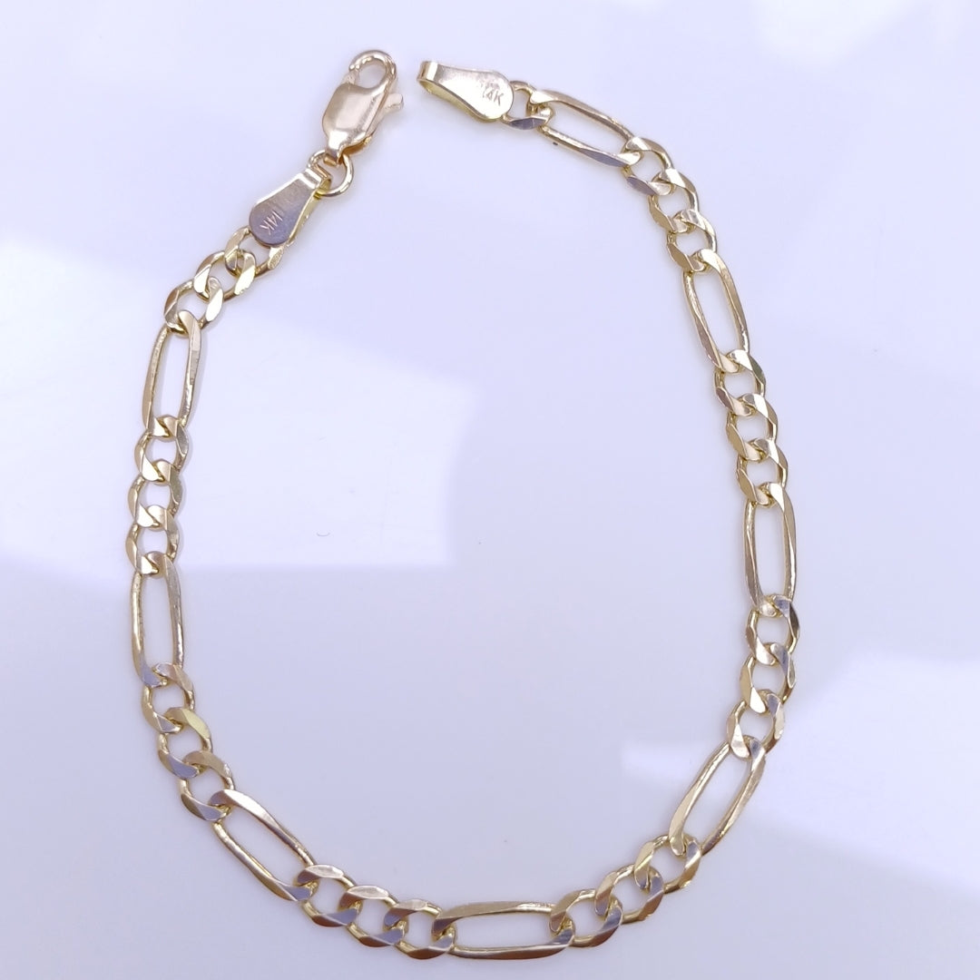 PULSERAS TEJIDO 3X1 ORO 14K 18 CM 4.1 GR (NUEVO)