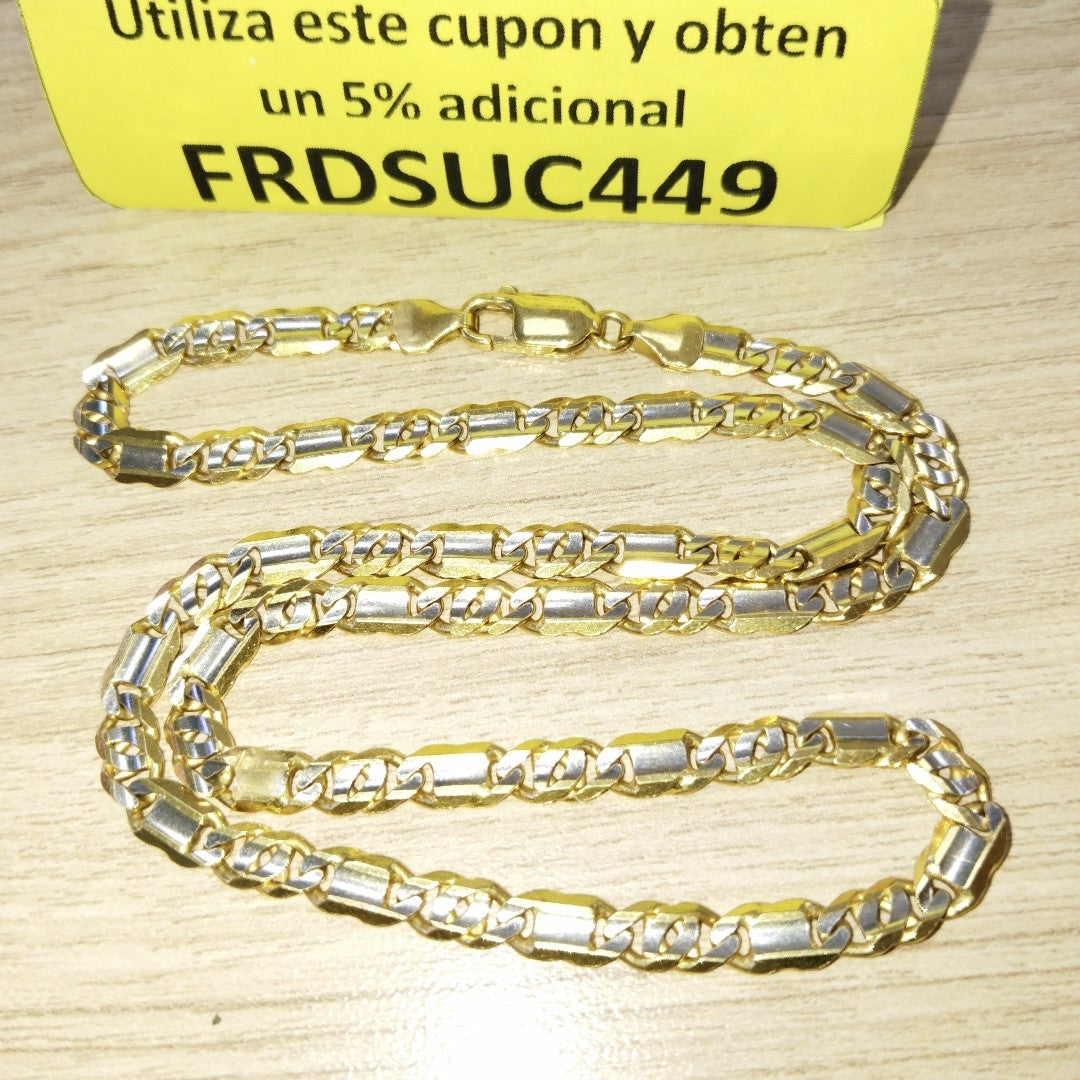 CADENA ORO, ORO COMBINADO 21 K 32.5 GRMS (SEMINUEVO)