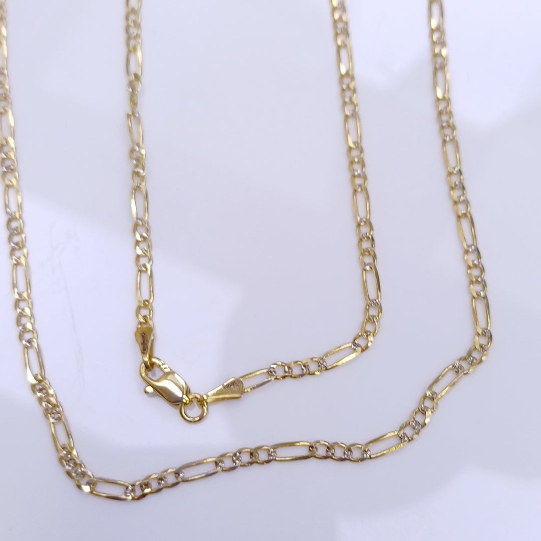 PULSERAS TEJIDO 3X1 ORO 14K 55 CM 4.6 GR (NUEVO)