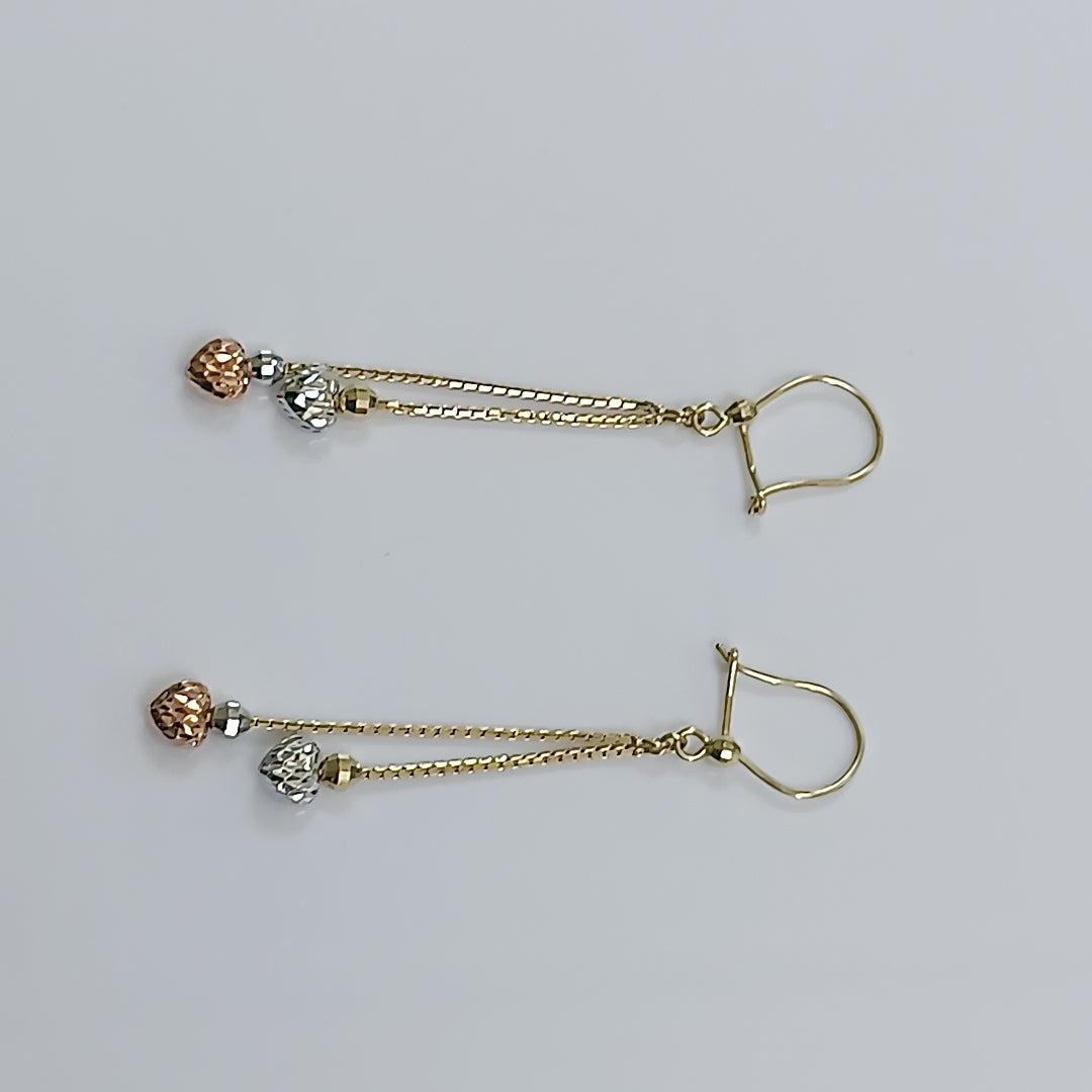 ARETES PAR ORO 14 K 2.7 GRMS (SEMINUEVO)