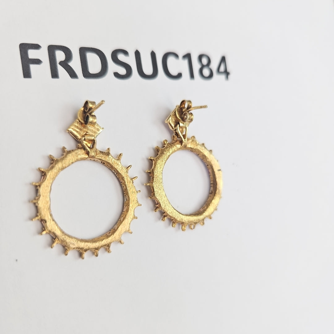 BROQUELES PAR ORO 14 K 9,40 GRMS (SEMINUEVO)