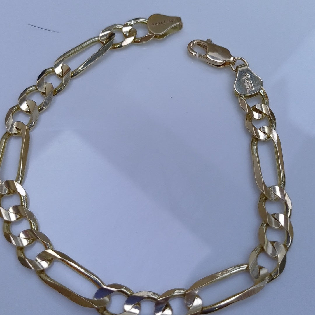 PULSERAS TEJIDO 3X1 ORO 14K 21 CM 13.7 GR (NUEVO)