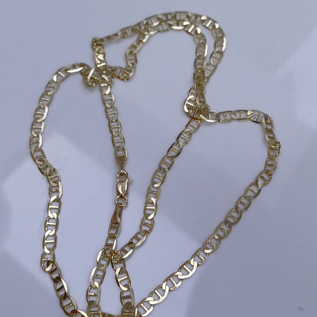 CADENAS TEJIDO MARINERA ORO 14K 55 CM 7.8 GR (NUEVO)