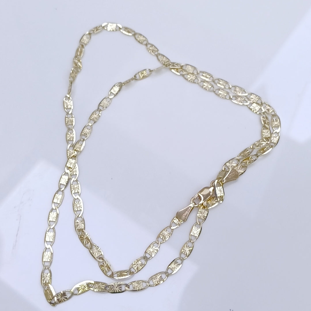 CADENAS TEJIDO GUCHI ORO 14K 55 CM 7.1 GR (NUEVO)