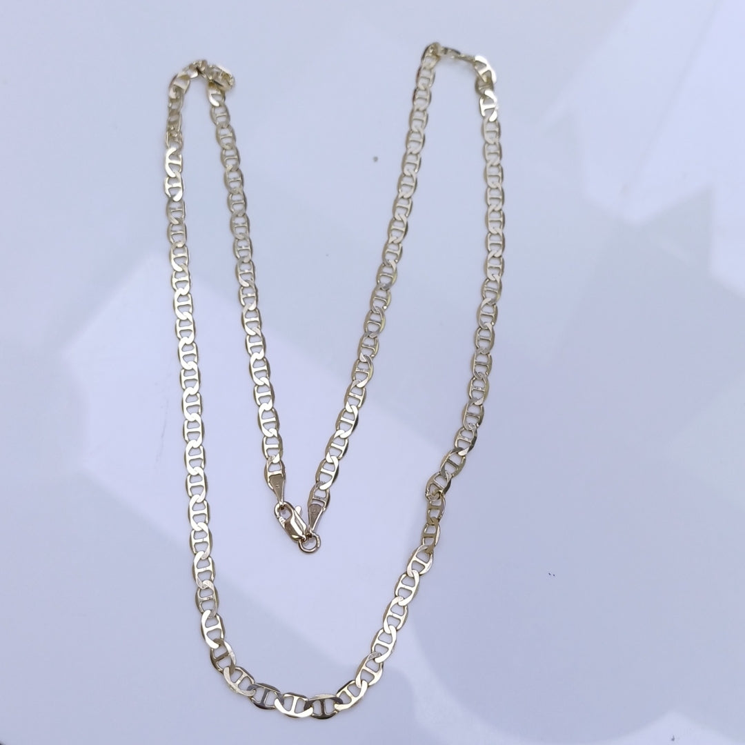 CADENAS TEJIDO MARINERA ORO 14K 50 CM 7.6 GR (NUEVO)
