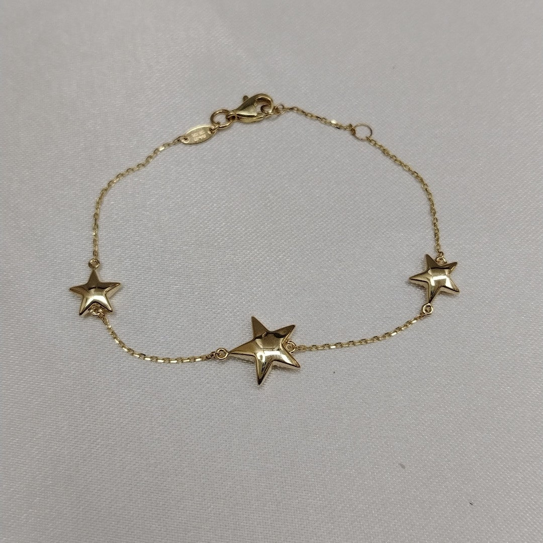 PULSERAS TEJIDO ESPECIAL C/DIJE ORO 10K 18 CM 1.5 GR (NUEVO)