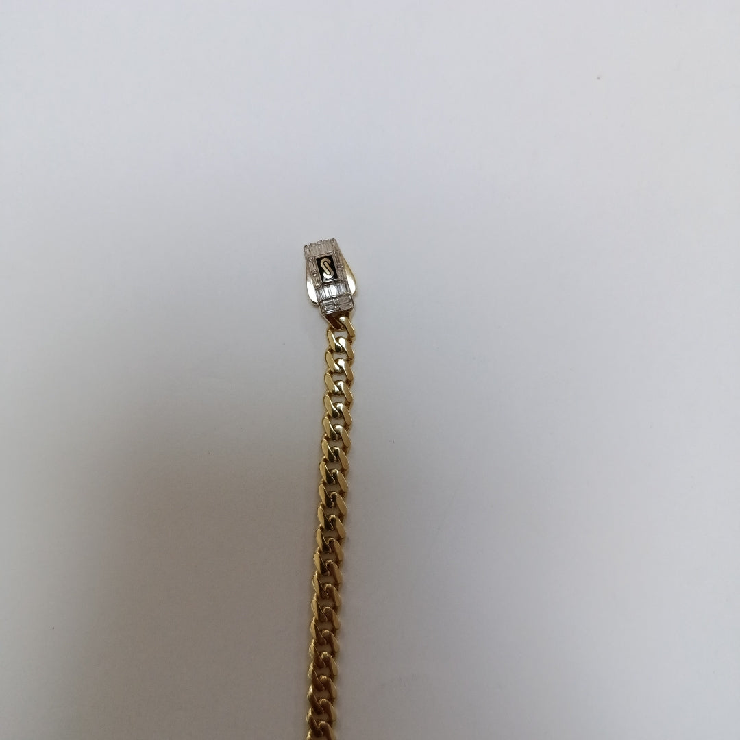 PULSERA MONACO ORO 14K 5.5 (NUEVO)