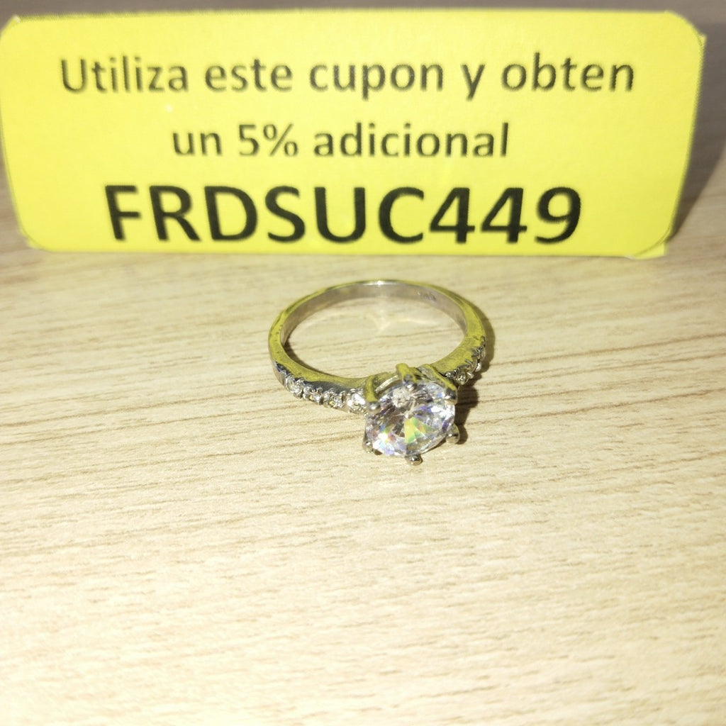 ANILLITO, SOLITARIO PLATA 3.2 GRMS (SEMINUEVO)