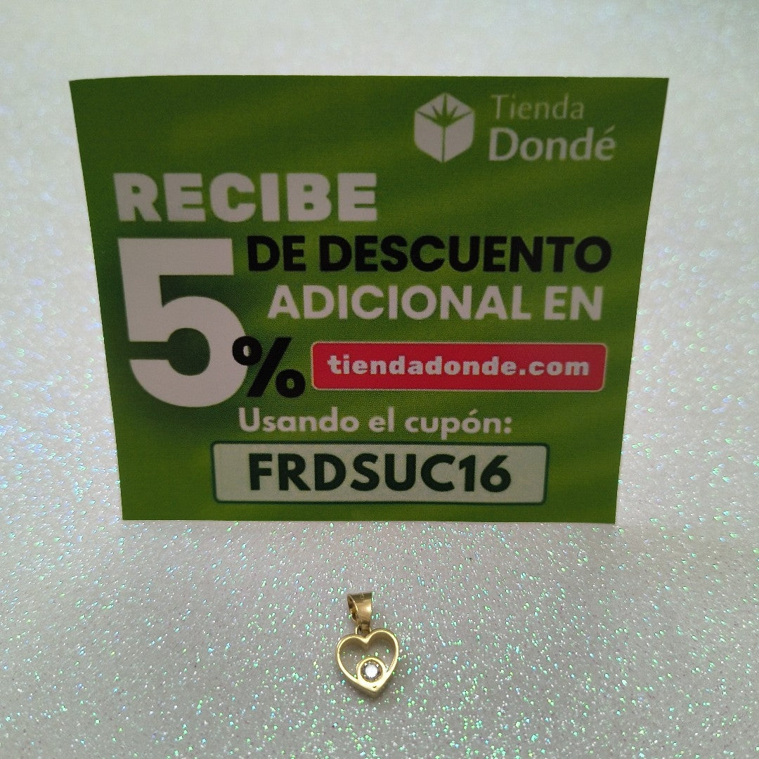 DIJES CORAZON ORO 10K 1 GR (NUEVO)