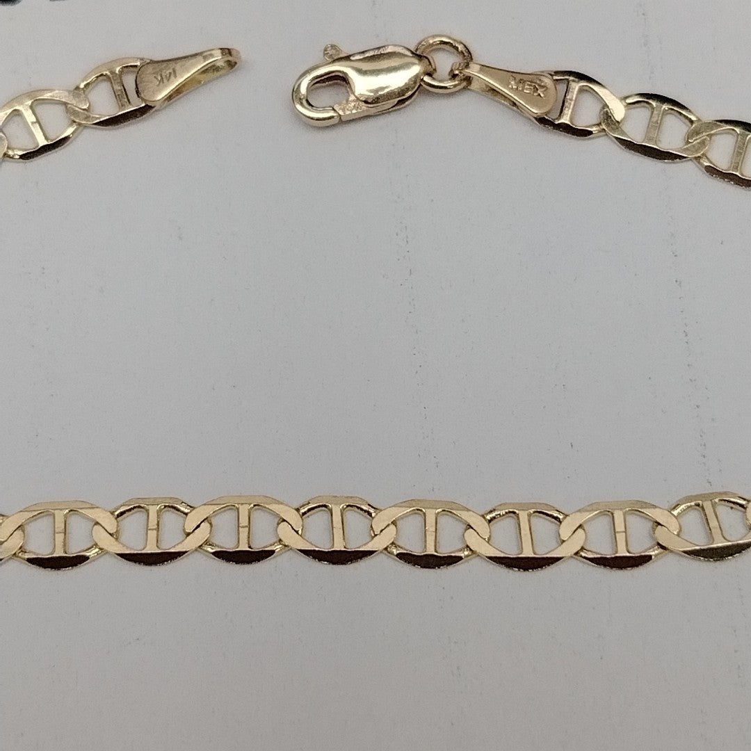 PULSERAS TEJIDO MARINERA ORO 14K 18 CM 2.9 GR (NUEVO)