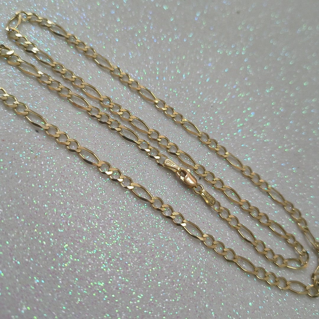 CADENAS TEJIDO 3X1 ORO 10K 55 CM 6.3 GR (NUEVO)